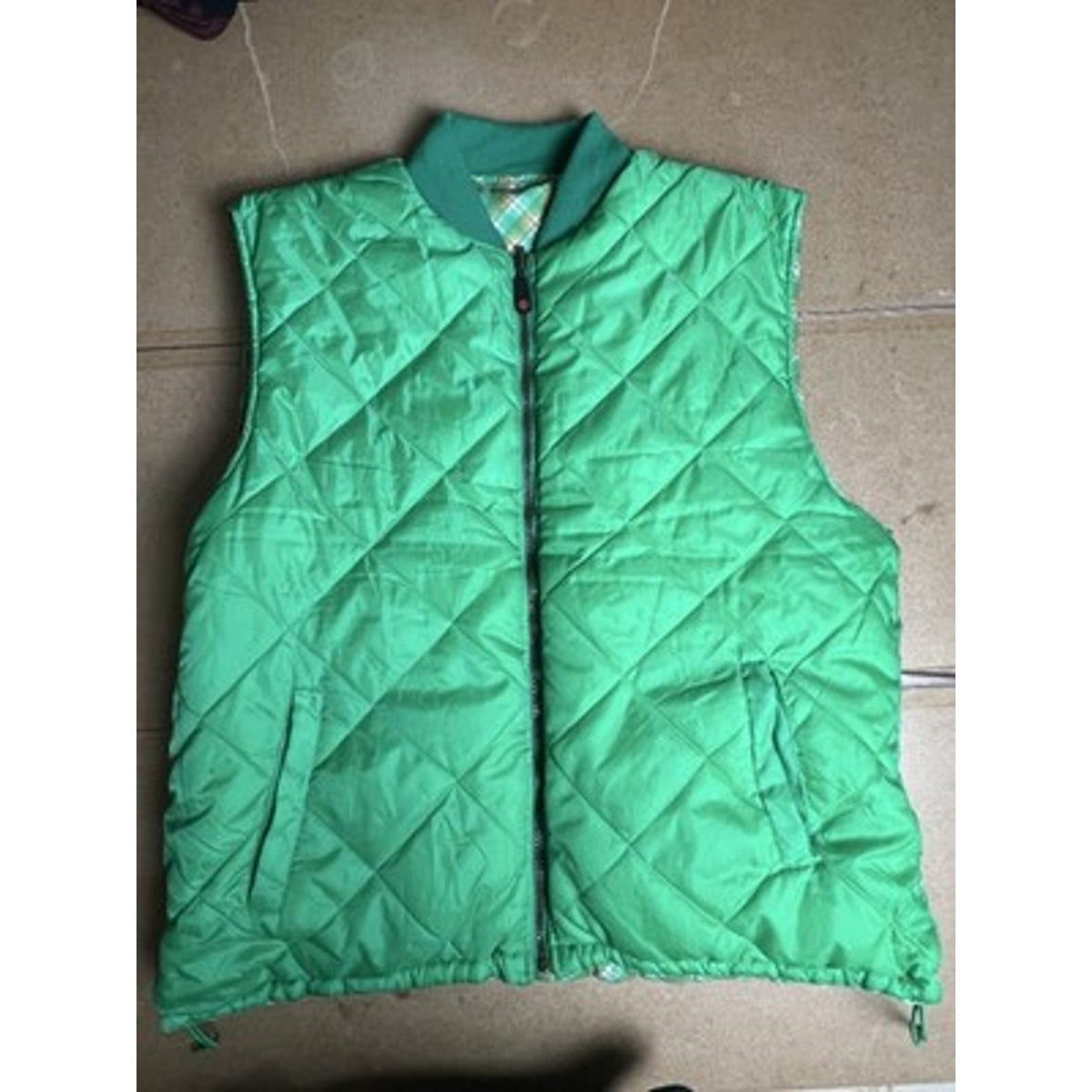 Noiz Sweater Mens 3XL Green Vest Quilted Reversible Insulated Pockets Full Zip