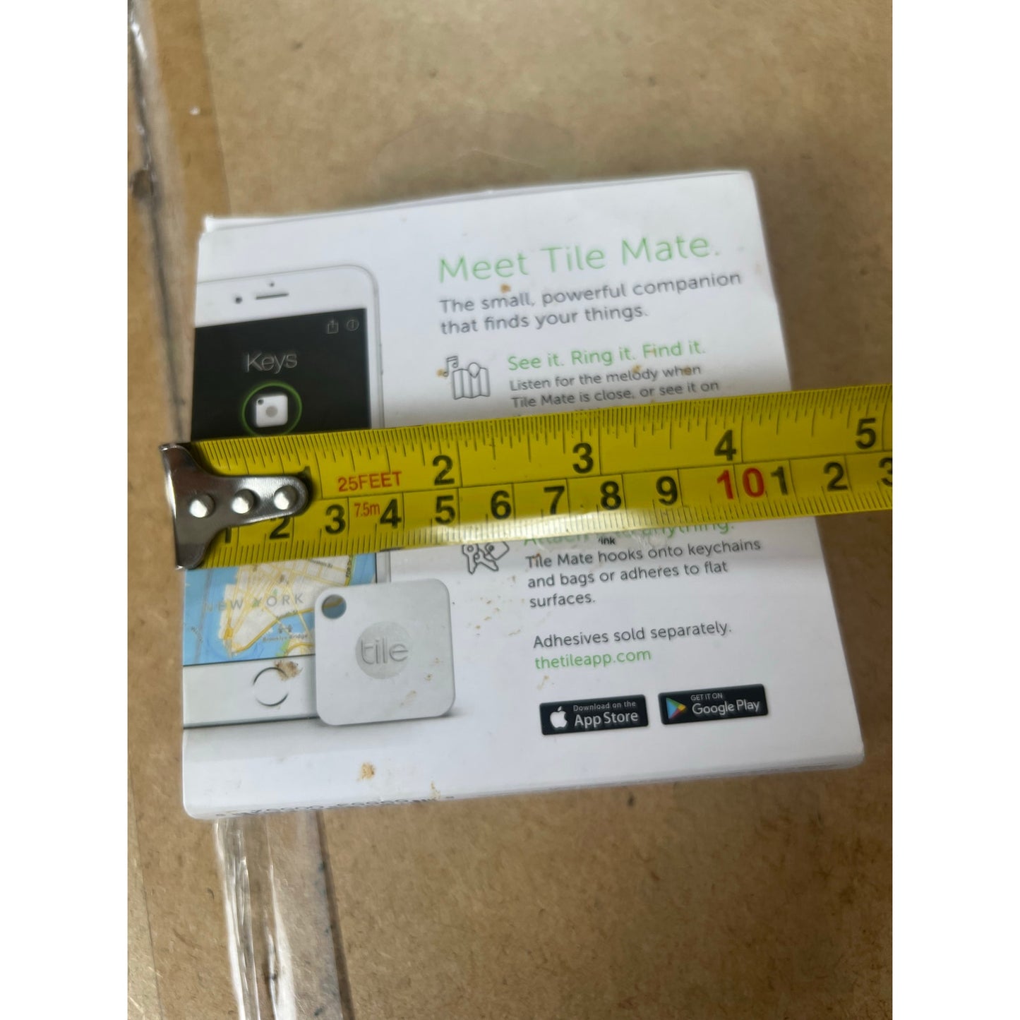 Tile Mate Bluetooth Tracker T3001 White Key Finder Locator 1-Pack With App