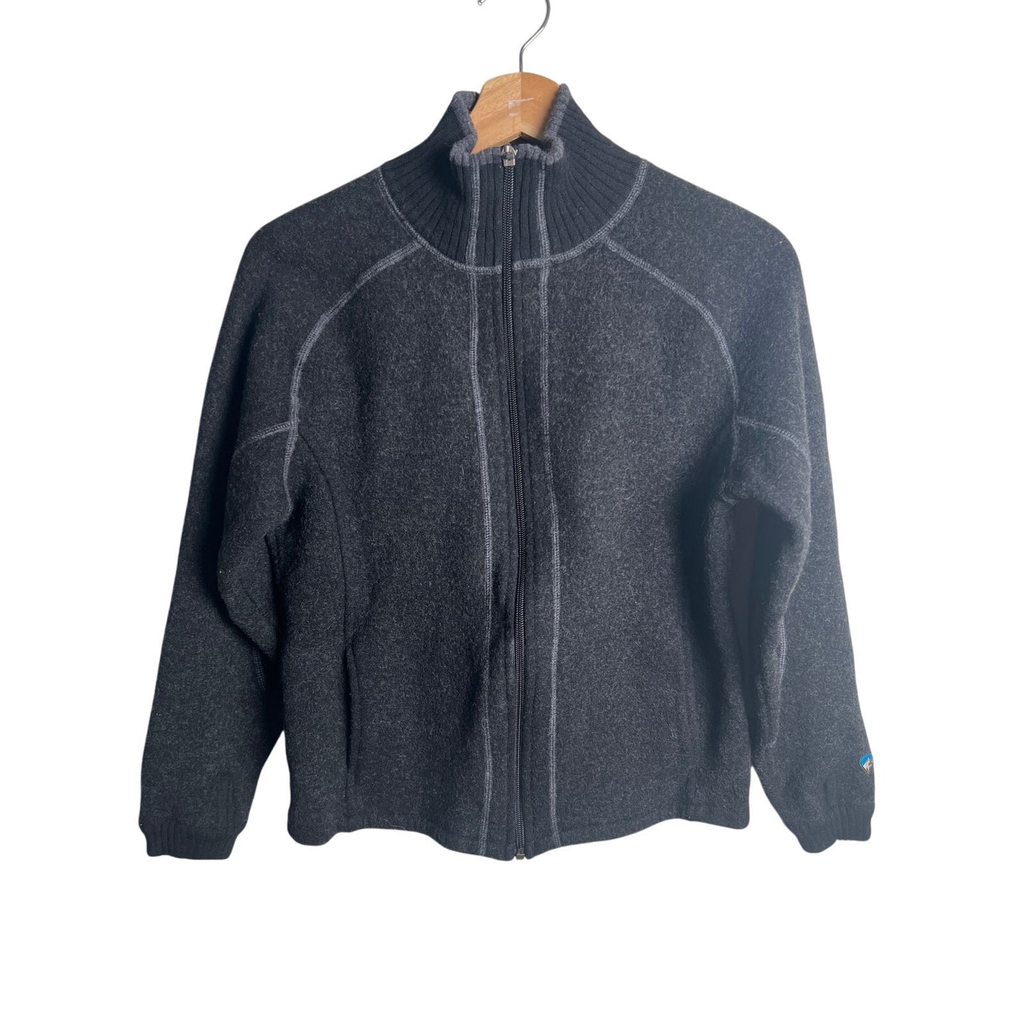 Kuhl Men’s Alfpaca Jacket Mens M Gray Full Zip Pockets Outdoor Hiking Fleece