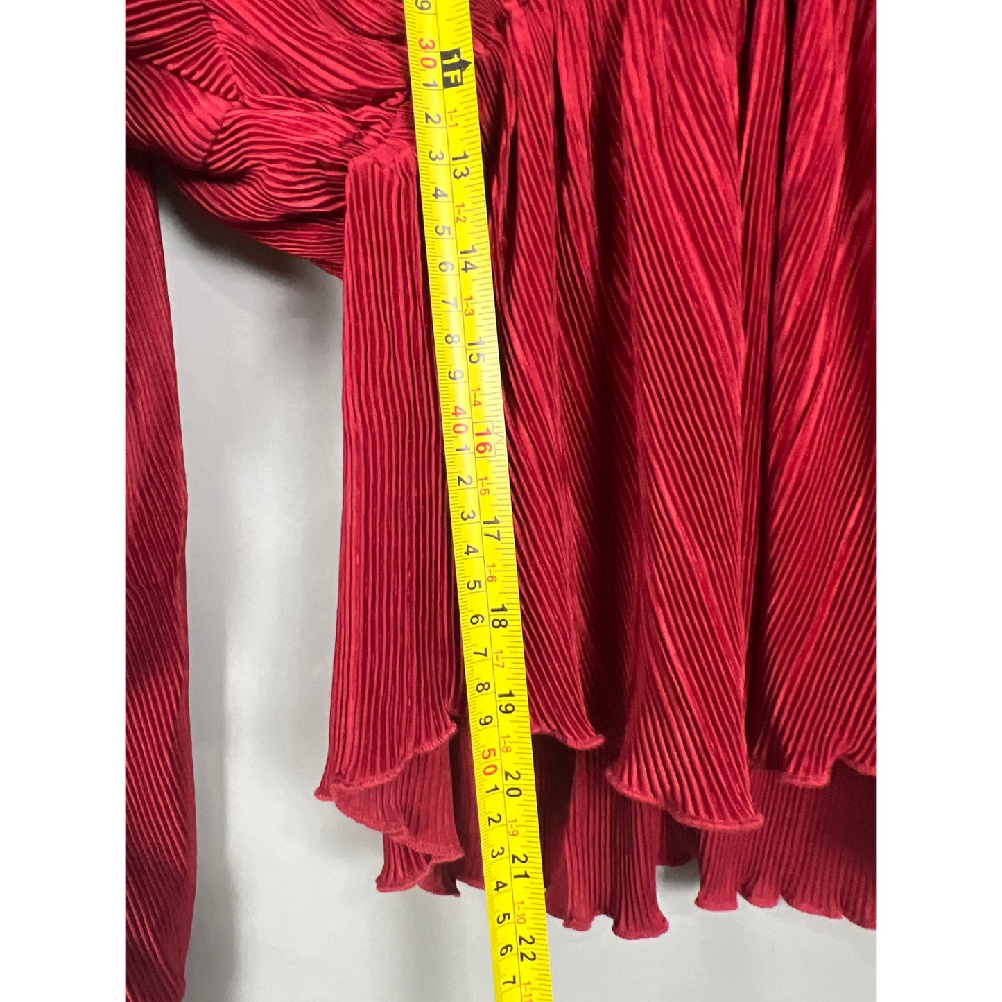 Abercrombie & Fitch XS NWT Red NWT Long-Sleeved Easy Waist Satin Top