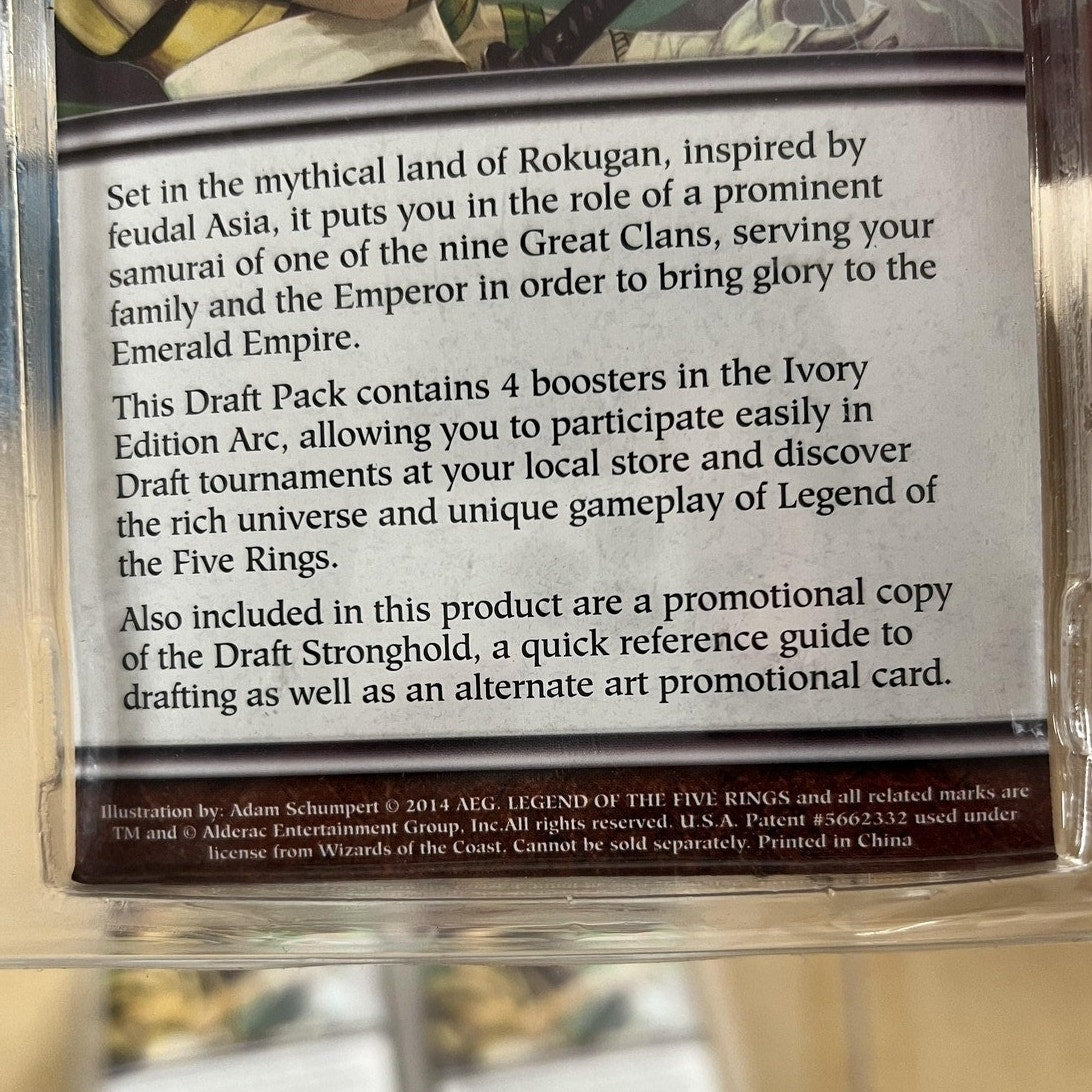 4x Legend Of The Five Rings Draft Player Kit White Edition AEG Booster Promo