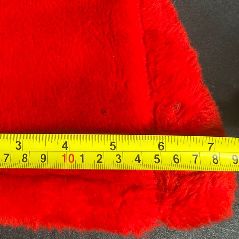 Vintage Kebek Industries Size Medium Red & White Fleece Mitten