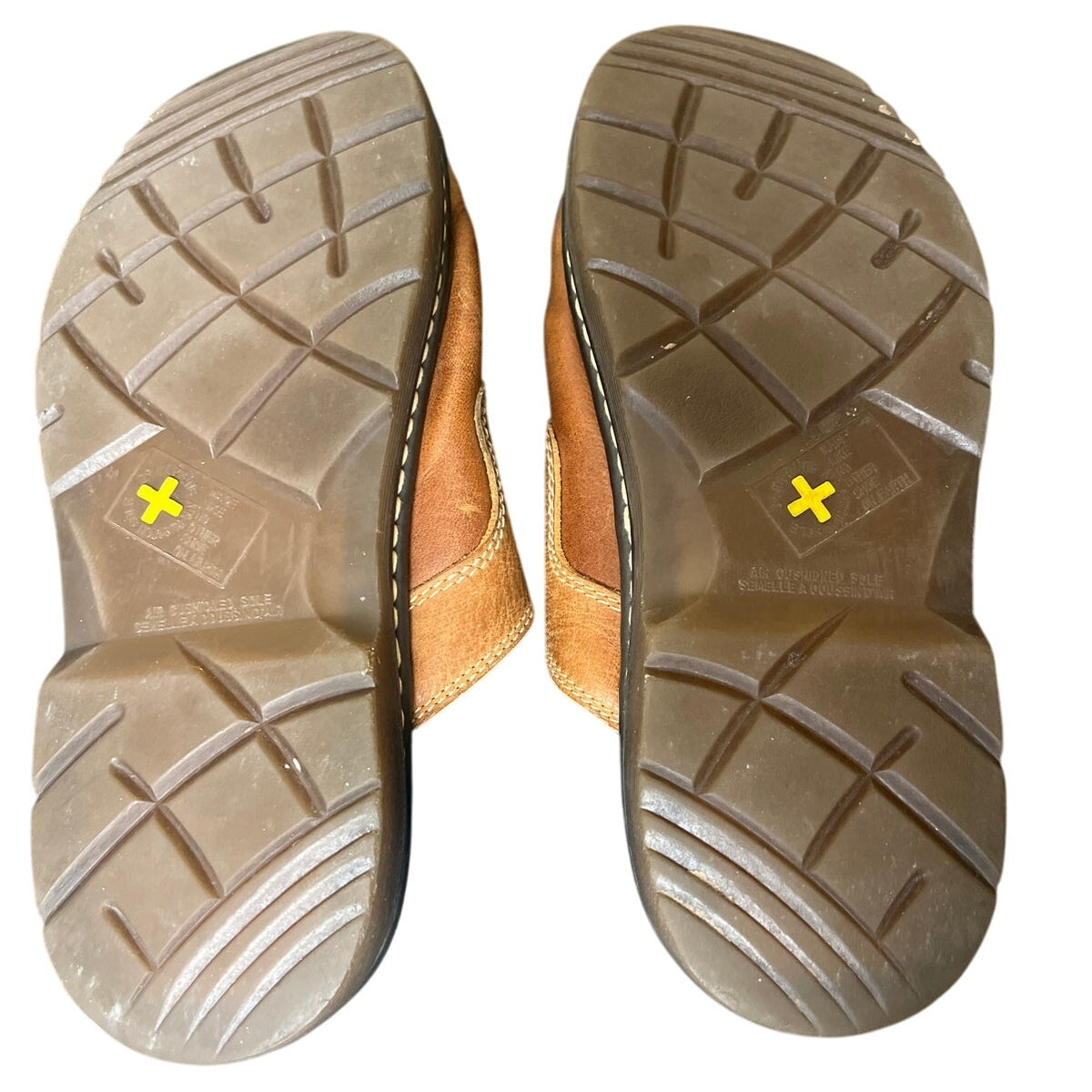 Vintage 90's Dr. Martens Brown Leather Slide Sandals Chunky Sole Size 10