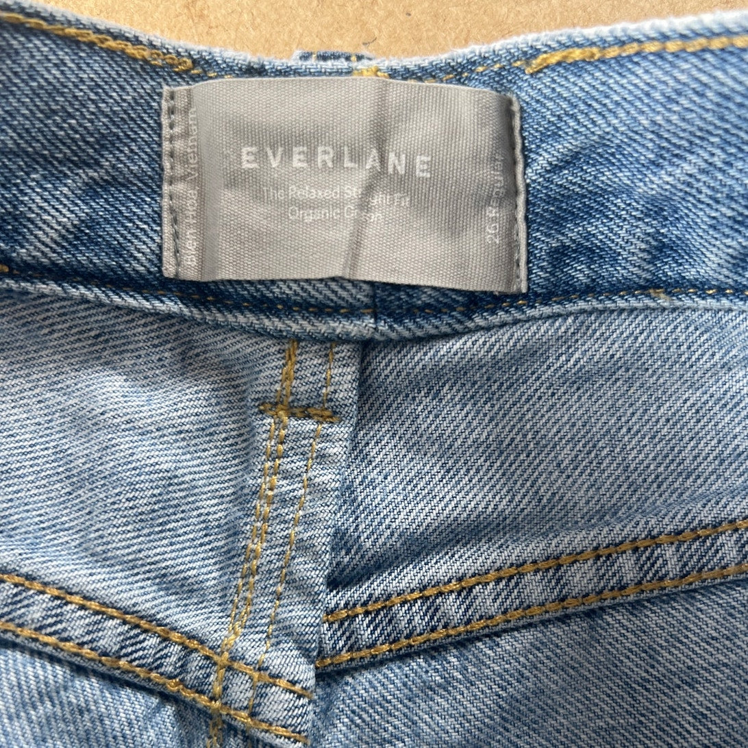 Everlane Light Wash Denim Relaxed Straight Fit Women Size 26 Regular