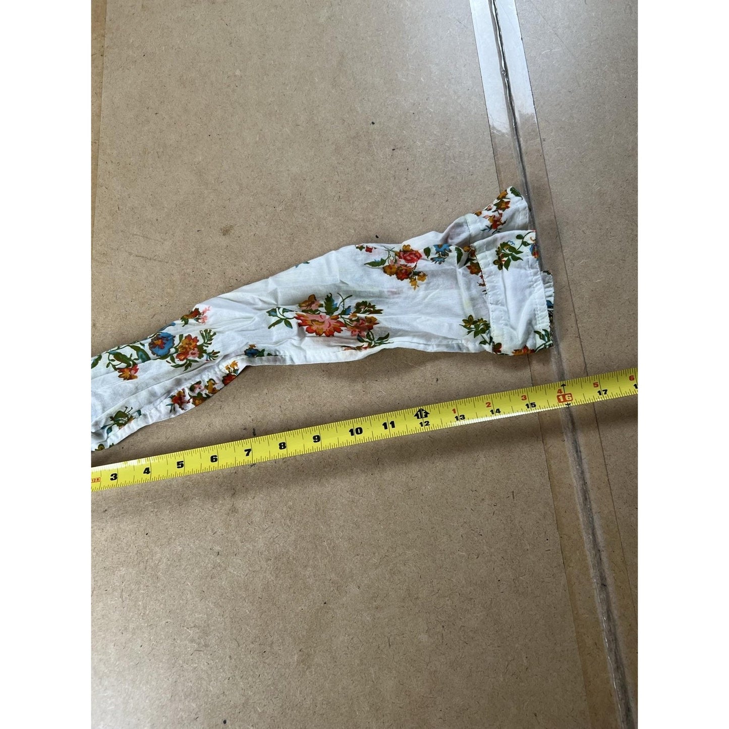 Old Navy Tunic Womens XL White Floral Button-Up Collared Long Sleeve Cotton