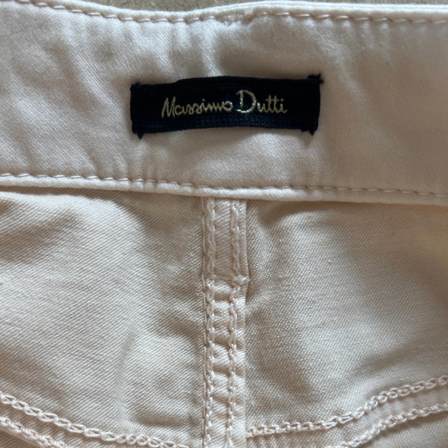 Massimo Dutti White Flare Wide Leg Women Size 4
