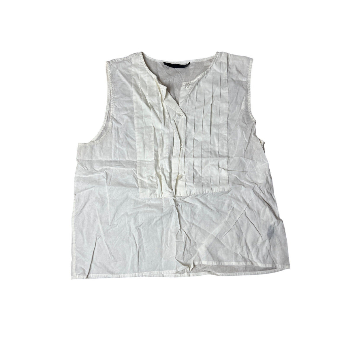 Jenny Kayne White Tank Top 100% Cotton Size Small