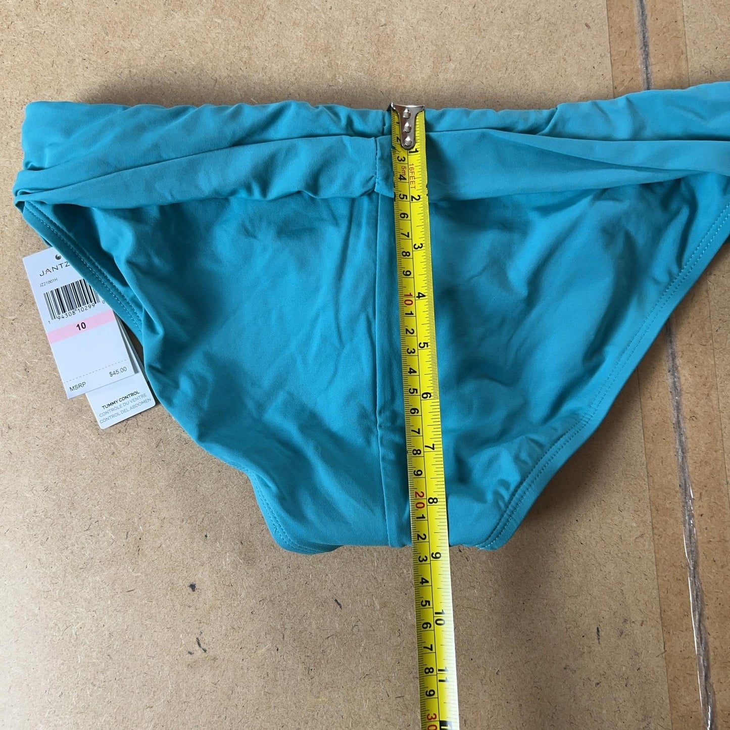 Jantzen Bottom Womens 10 Blue Hipster Lined Tummy Control Bikini Swimwear