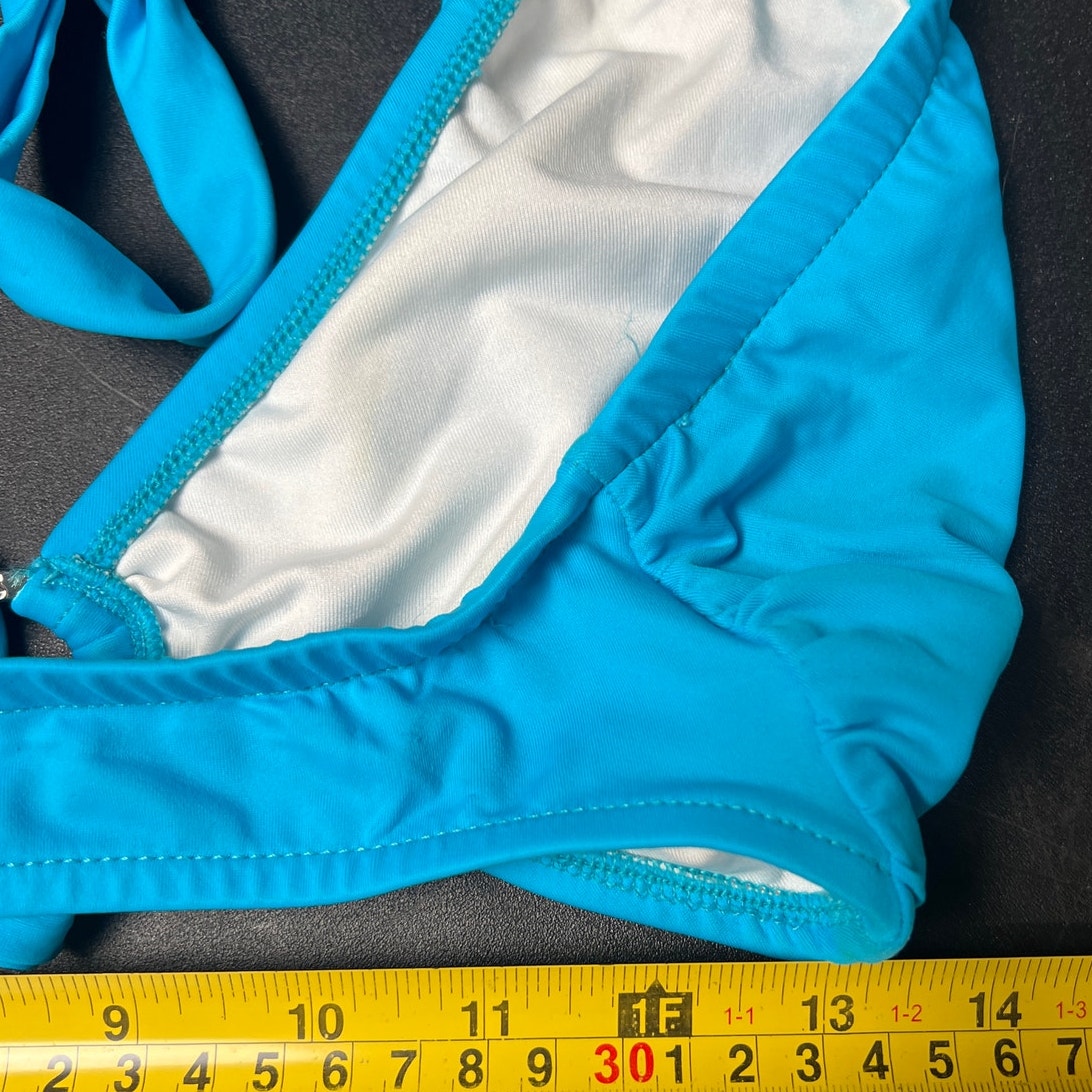 Venus Size 4 Women Swimwear Two Piece Bikini Blue Adjustable Halter