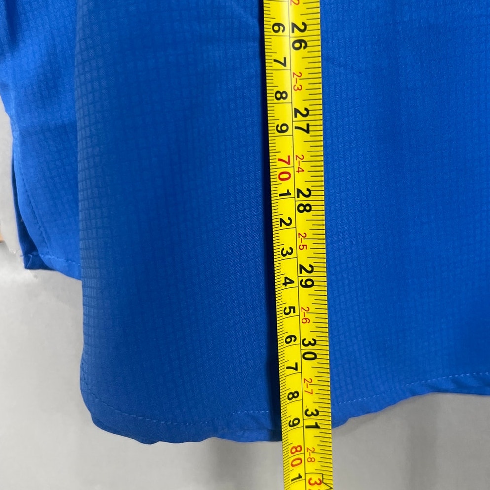 Columbia Tamiami NWT PFG Large SS Shirt Button Down Polyester Blue