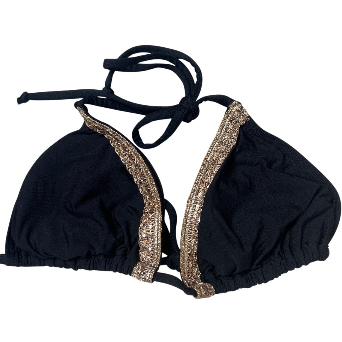 Mali Swimwear BikingTop  Black Strap Small