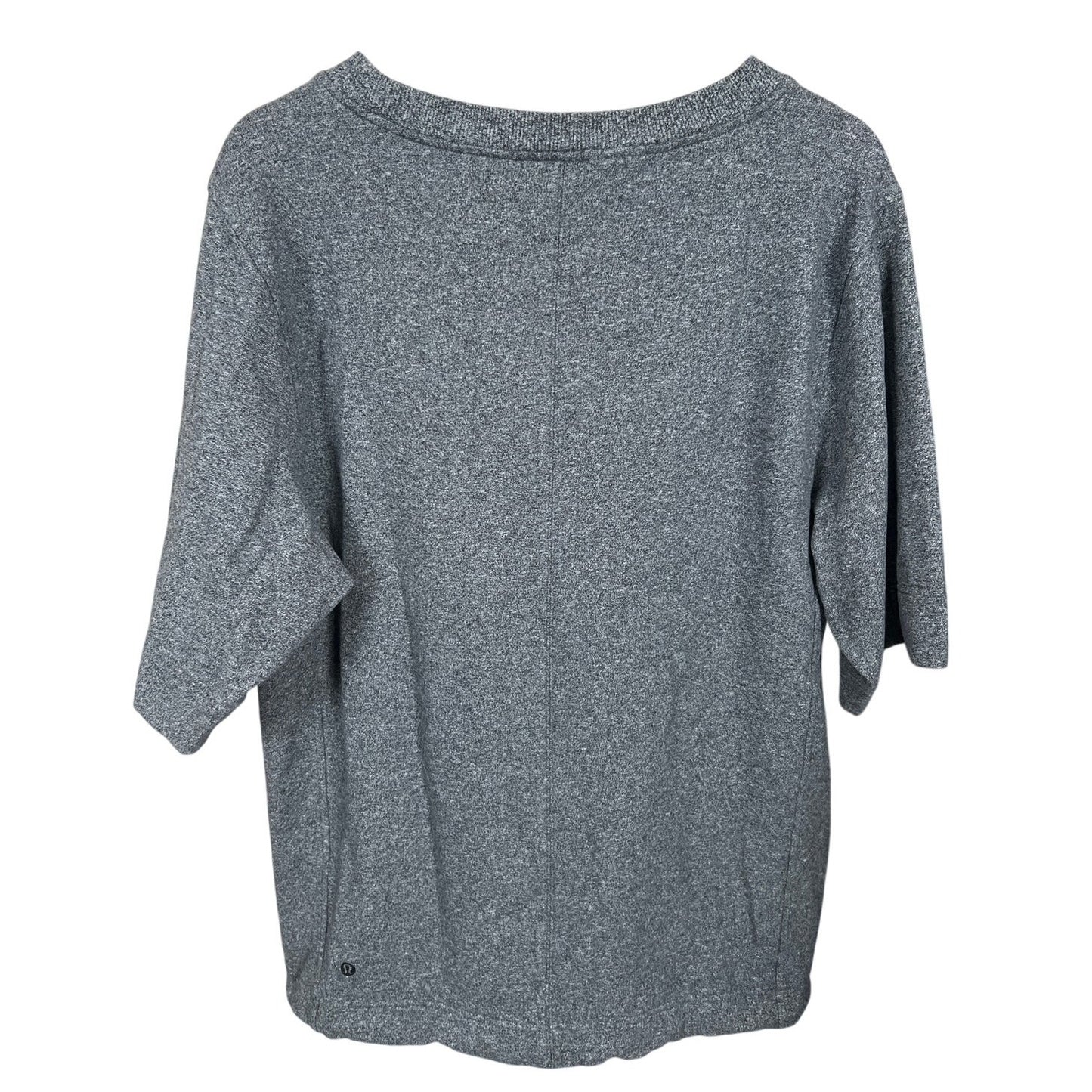 Lululemon Cotton Elastane Short Sleeve Tunic Drawstring Women's Hem SweaterShirt size 6