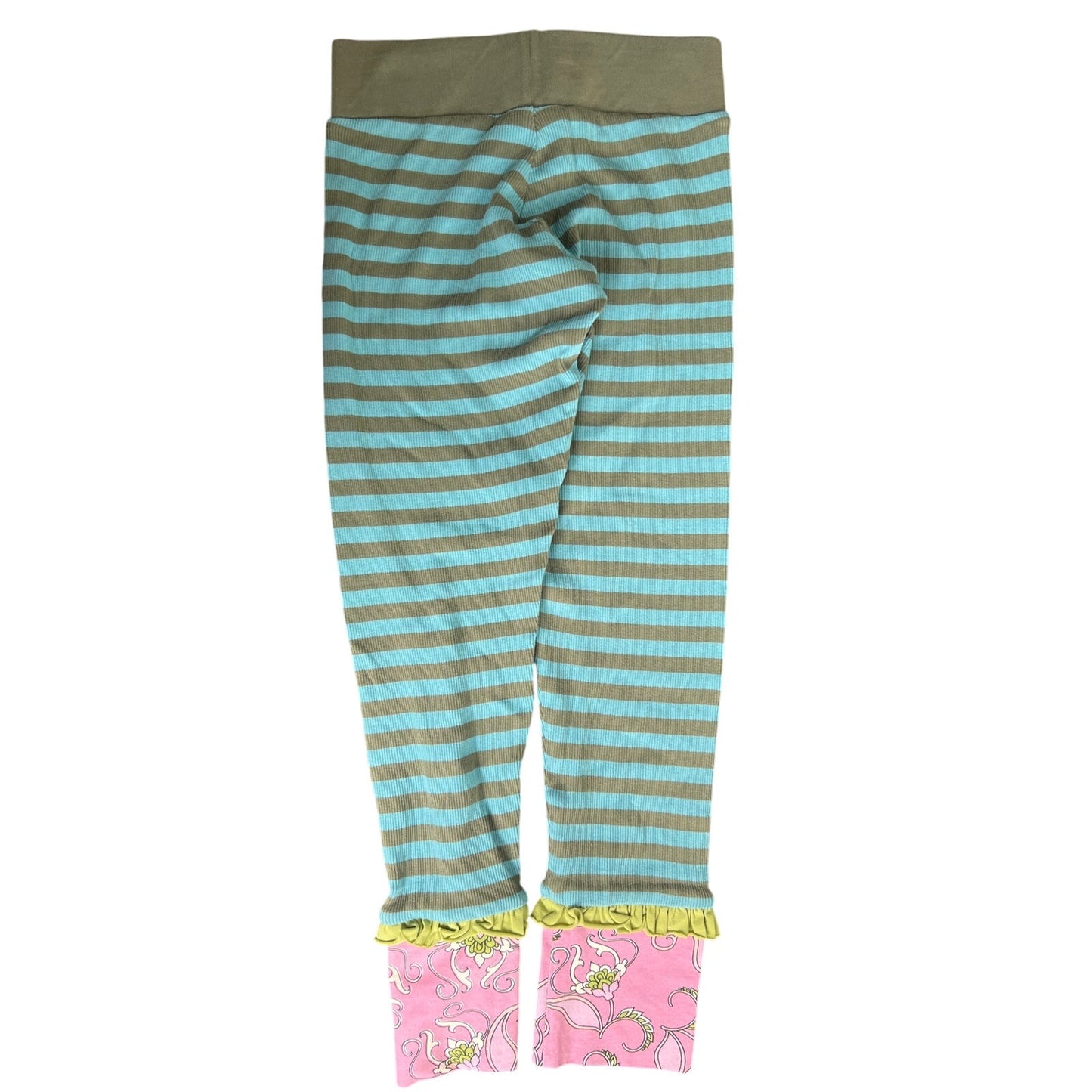 Matilda Jane Pink and Blue Striped Leggings Size 8