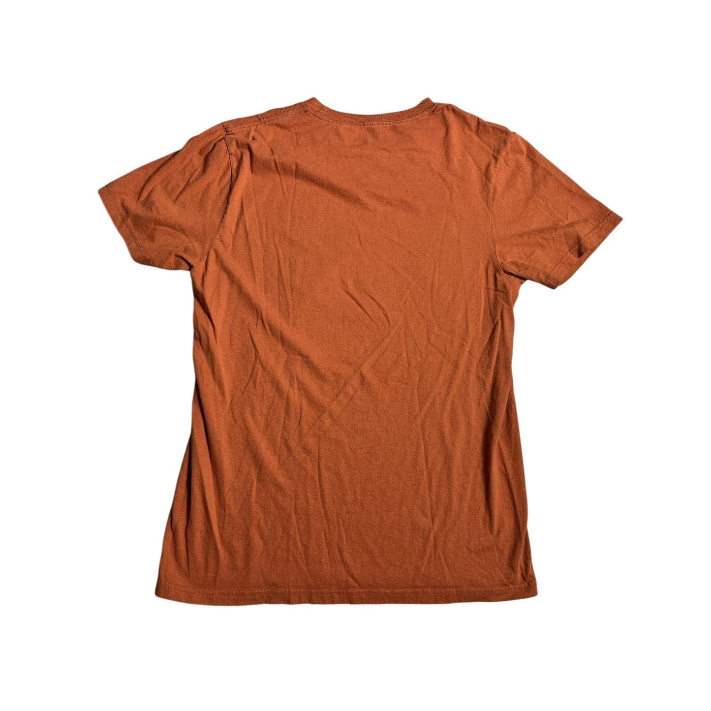 Miner Brewing Co Shirt Mens M Orange Cotton Crew Neck Graphic Print Front