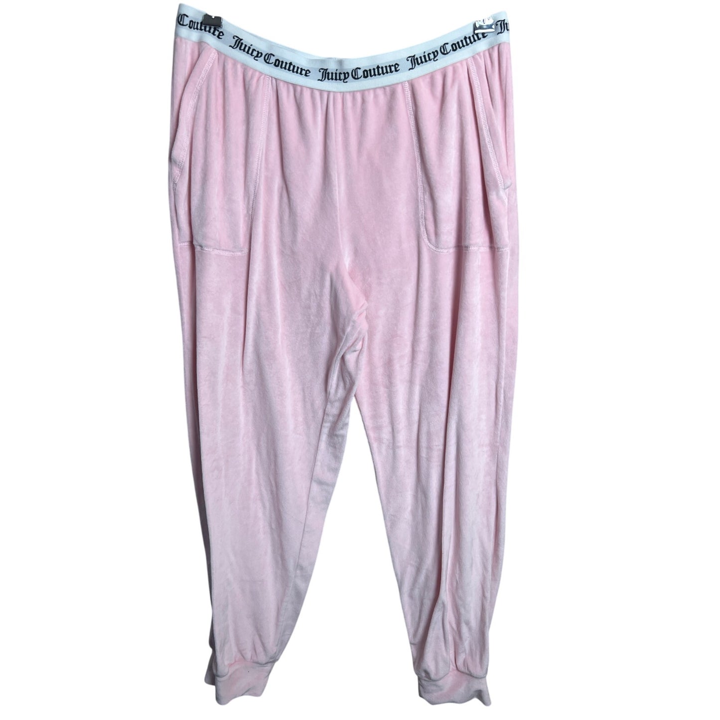 Juicy Couture Sweatpants Size XL Pink Velour Sleepwear