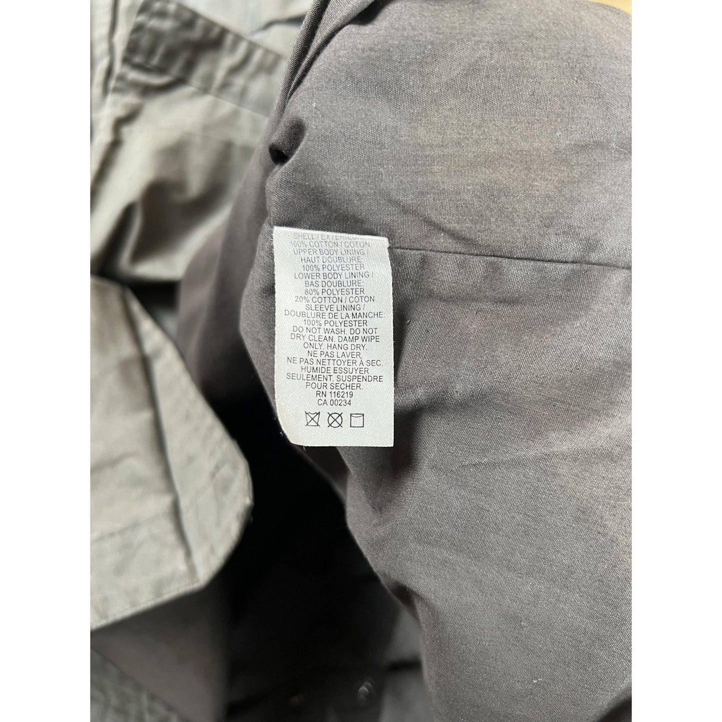 Steven Alan Hooded Parka Jacket Medium Gray Canvas Cotton Zip External Pockets