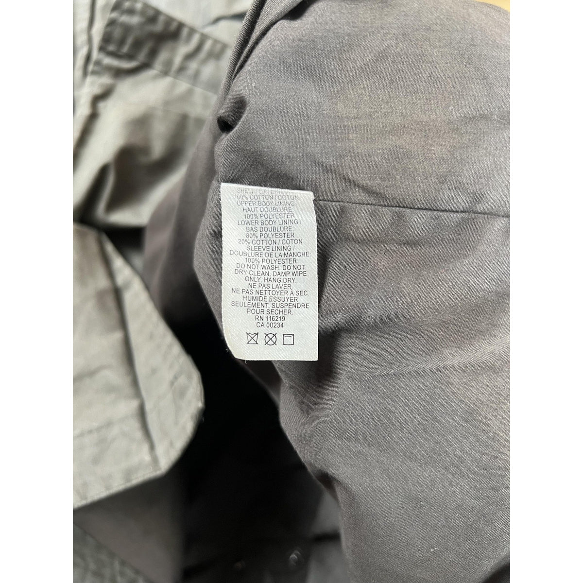 Steven Alan Hooded Parka Jacket Medium Gray Canvas Cotton Zip External Pockets