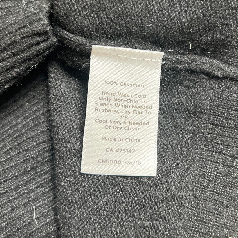 Talbots Pure 100% Cashmere Crew Neck Sweater Women's Size L Black