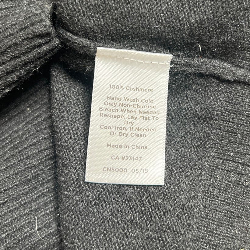Talbots Pure 100% Cashmere Crew Neck Sweater Women's Size L Black