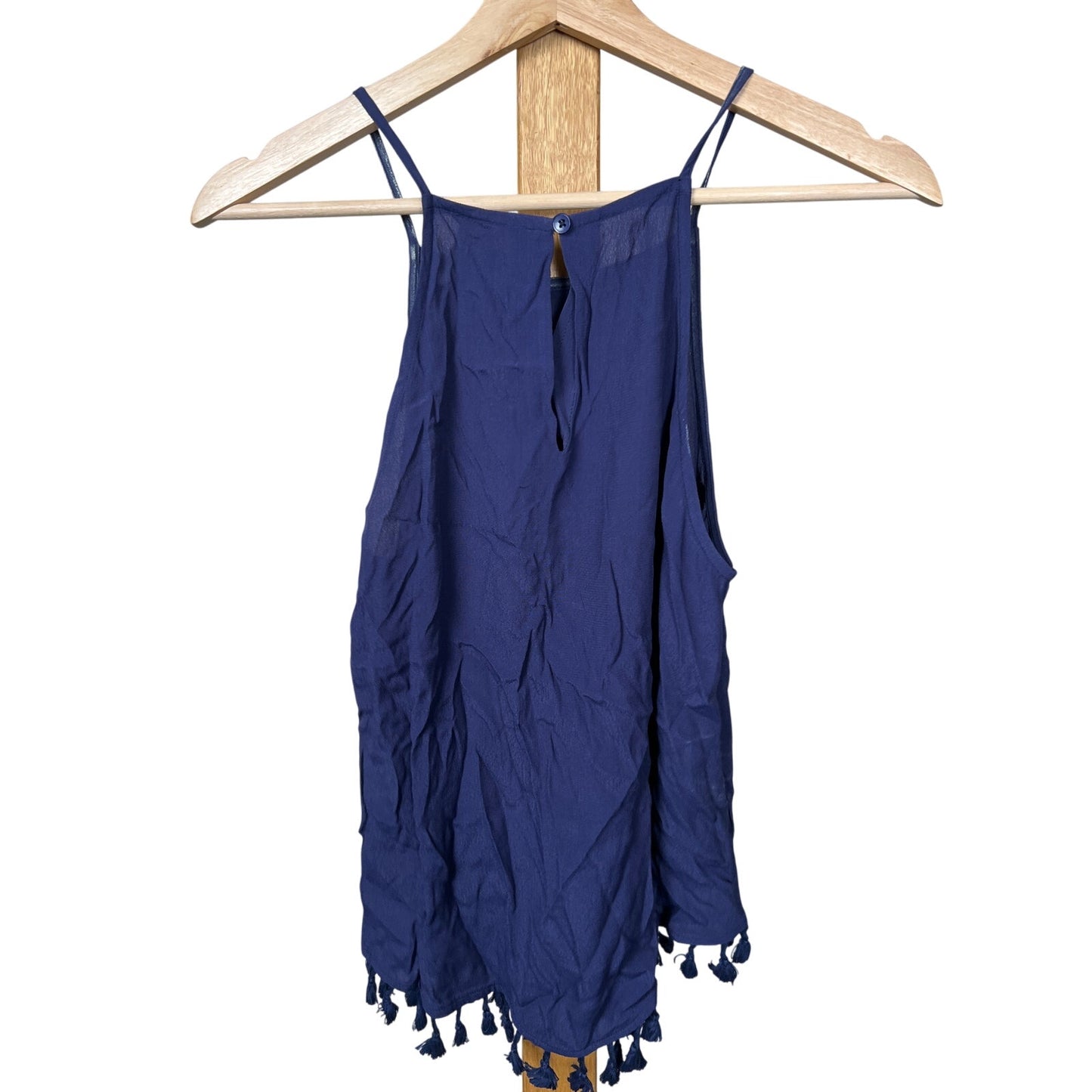 BLQ Size 1 Blue Rayon Women's Top