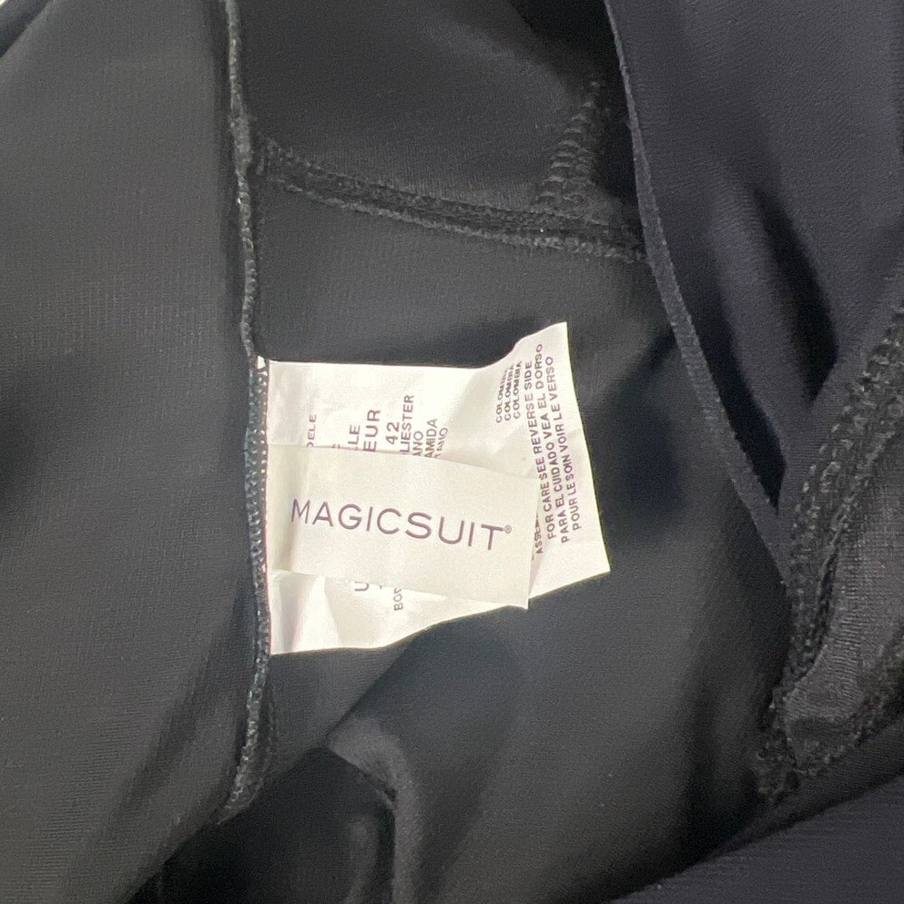 MagicSuit Swim NWT Black Size 12 Bianca One Piece Suit Halter Romper Swimsuit