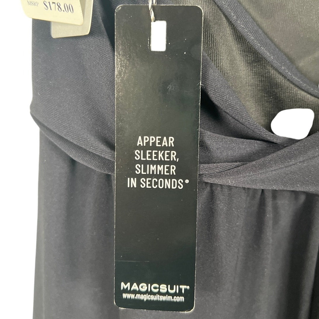 MagicSuit Swim NWT Black Size 12 Bianca One Piece Suit Halter Romper Swimsuit