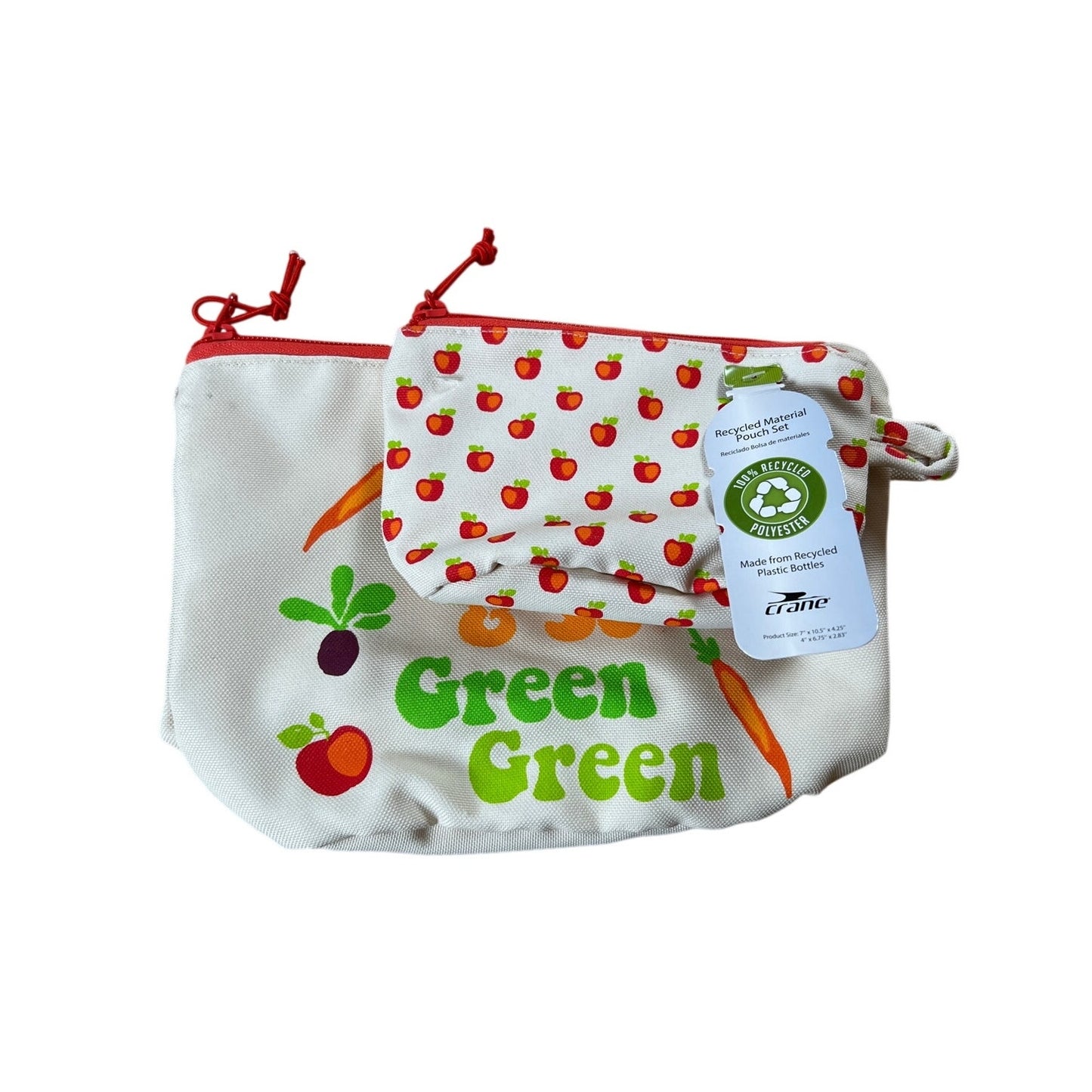 NWT Crane "So Fresh & So Green Green Small Makeup Bag