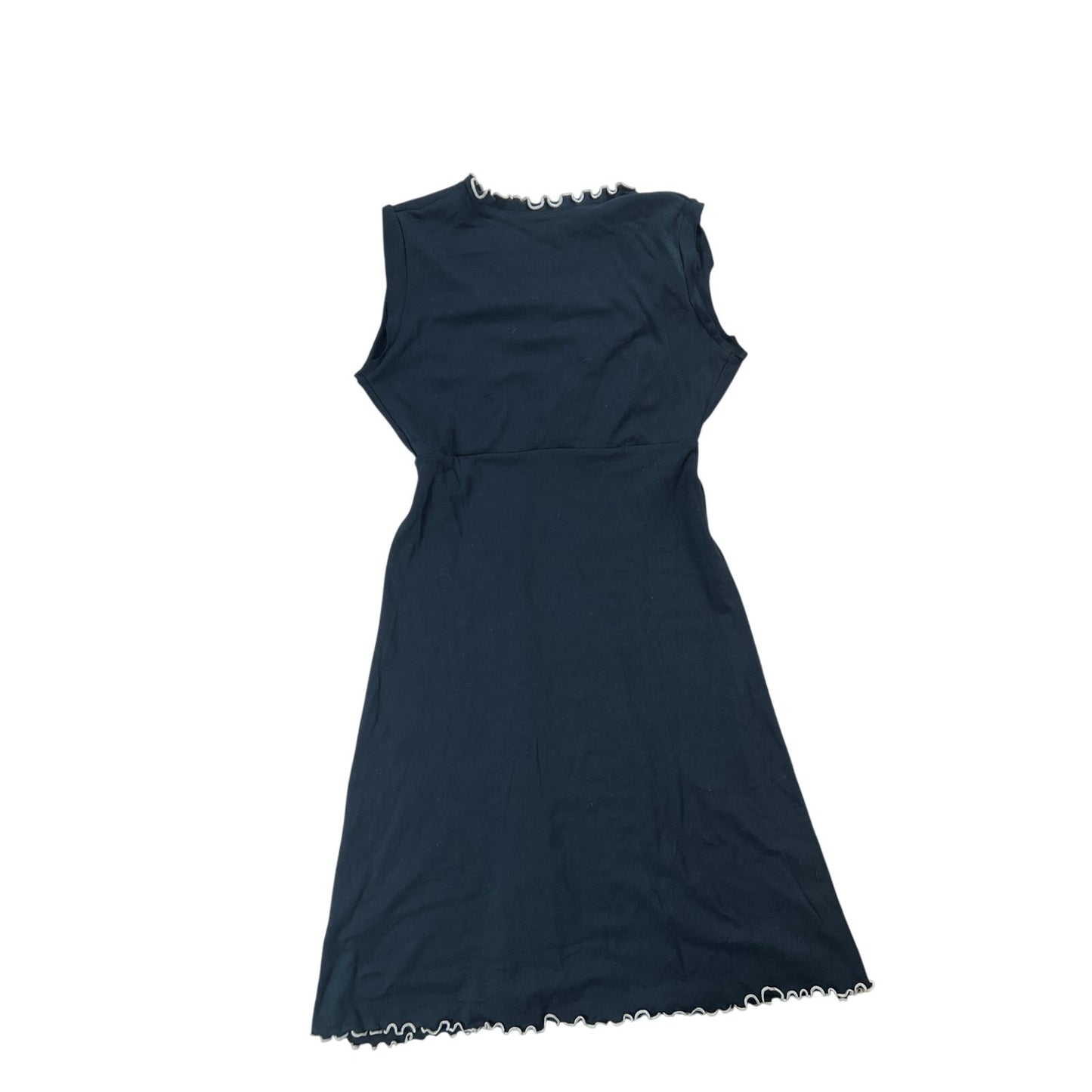Laura Hlavac Womens Dress Size M Black V-Neck Stretch Ruffle Short Sleeve