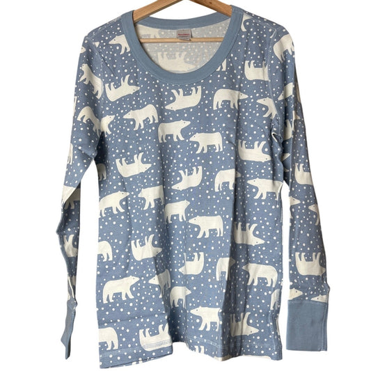 Hanna Anderson Large Holiday Long John Pajama Top Organic Cotton 100% NIB