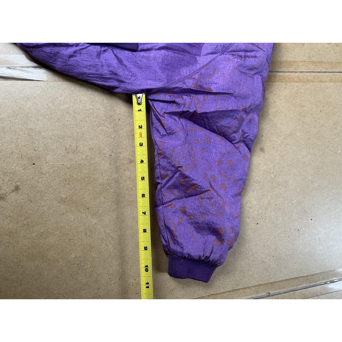Vintage Garfield Jacket Girls 4 Purple Windbreaker Nylon Taffeta Zip Pockets
