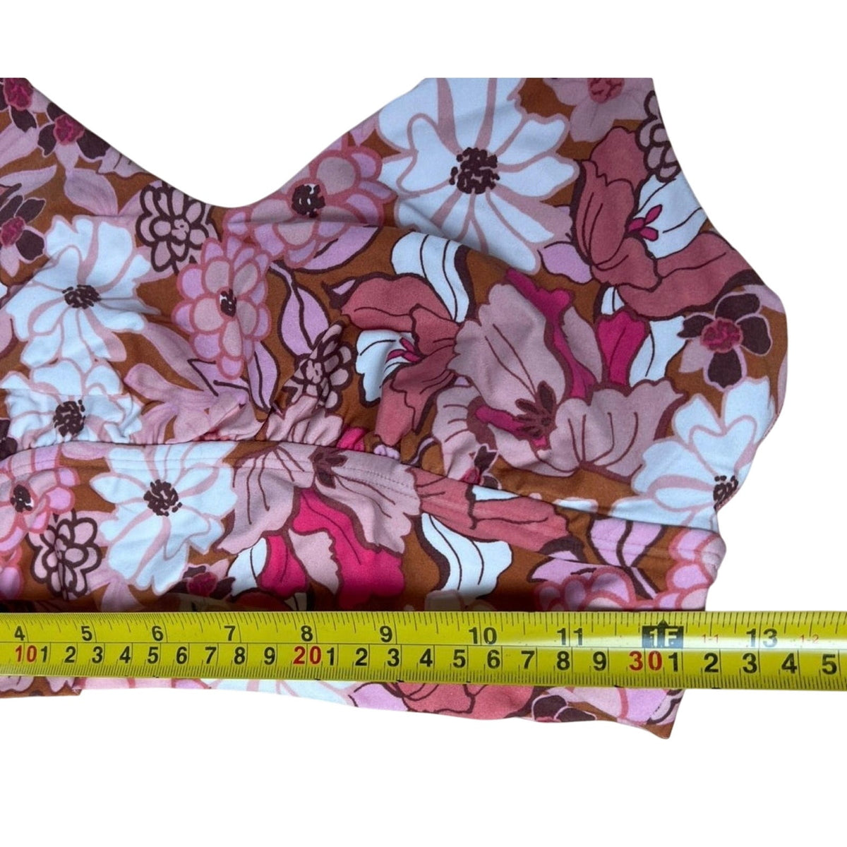 Offline By Aerie Bra Womens M Pink Bralette Floral Unpadded Wireless Cotton