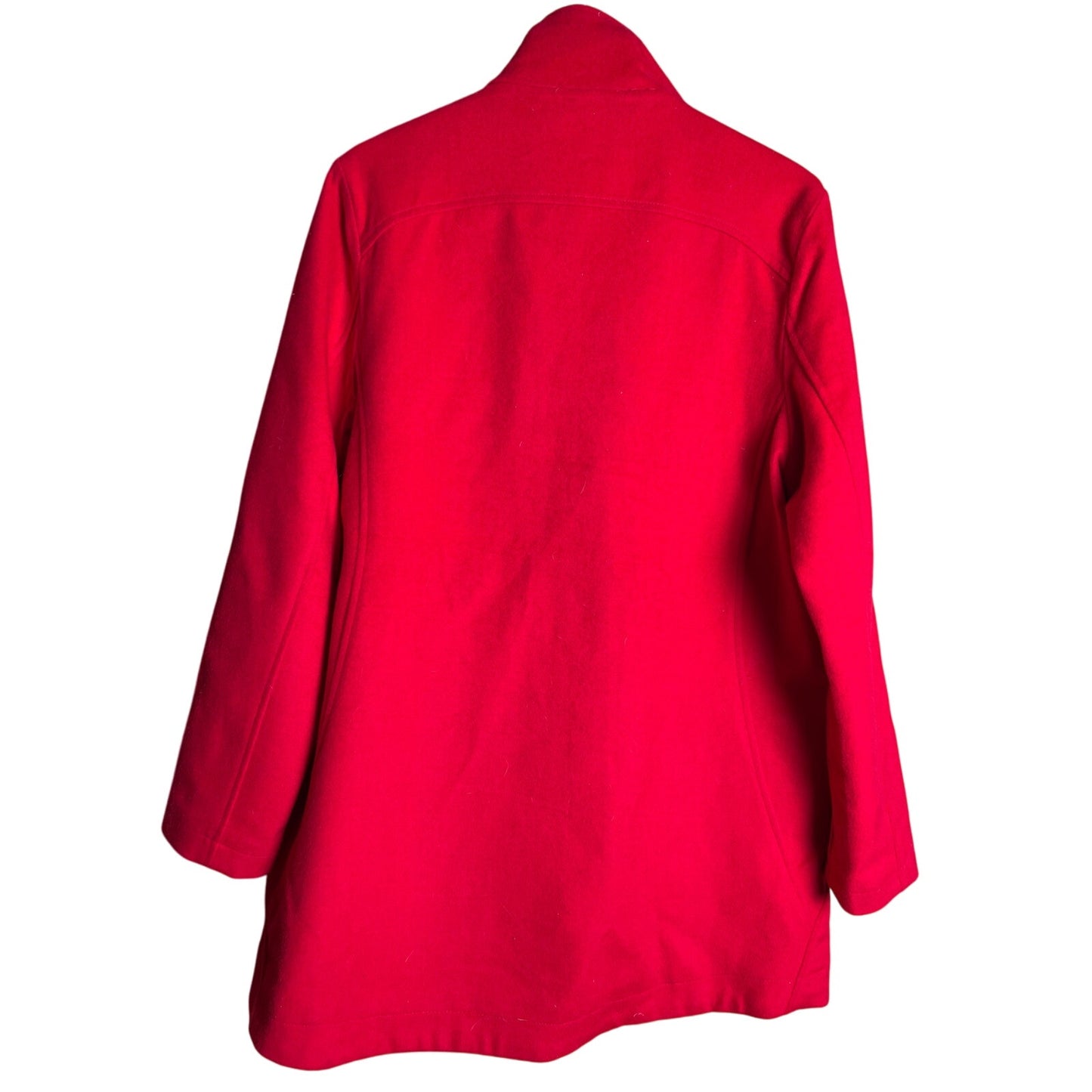 Pendleton Size Large Cotton Cascade Wool Coat Womens Red Water Repellent