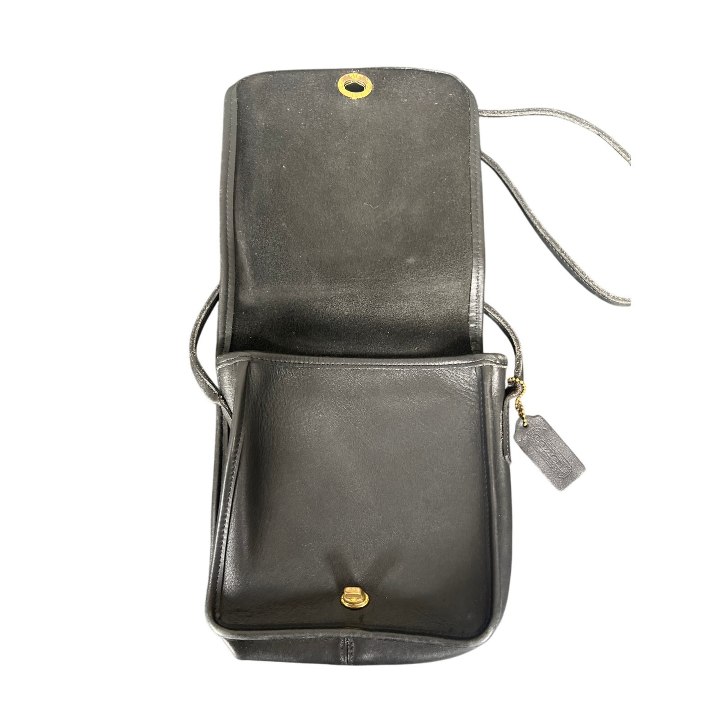 Vintage Coach Bag 9620 Black Shoulder Bag Convertible Flap USA Made