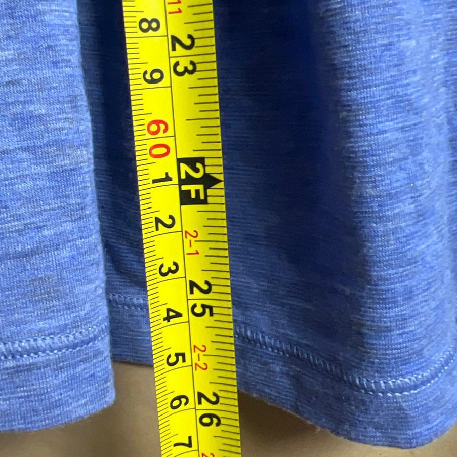 Lululemon Stop Drop & Squat Long Sleeve size 8 Heathered Blazer Blue