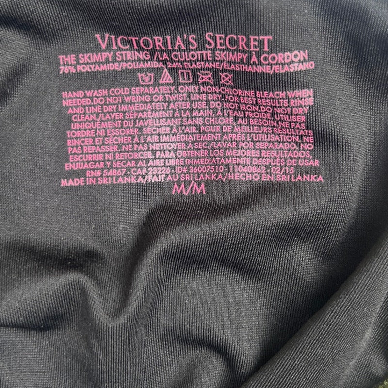 NWT Victoria's Secret The Skimmy Green Swimsuit String Bikini Bottom Medium M