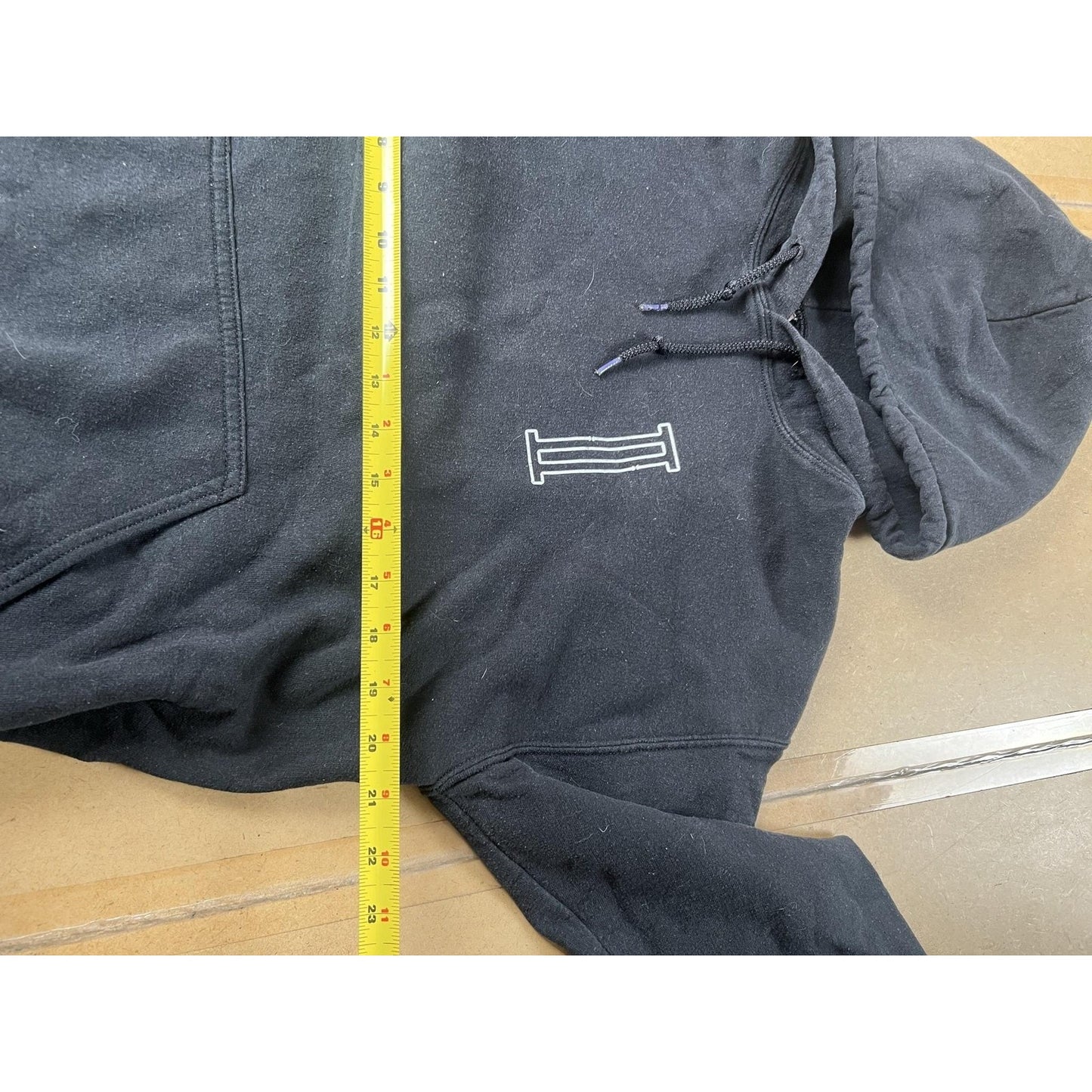 Dan & Phil Mens M Black Pullover Hooded Pockets Fleece Graphic Casual 2018