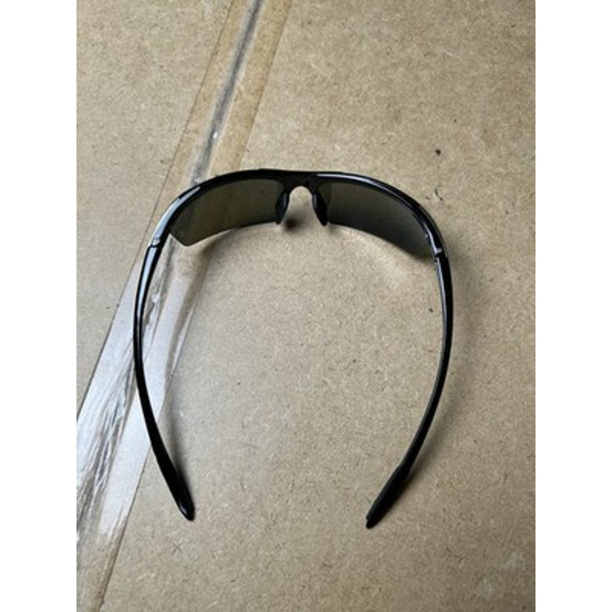 Sunglasses Mens Black Wrap Blue Mirrored Reflective Plastic Frame Wraparound