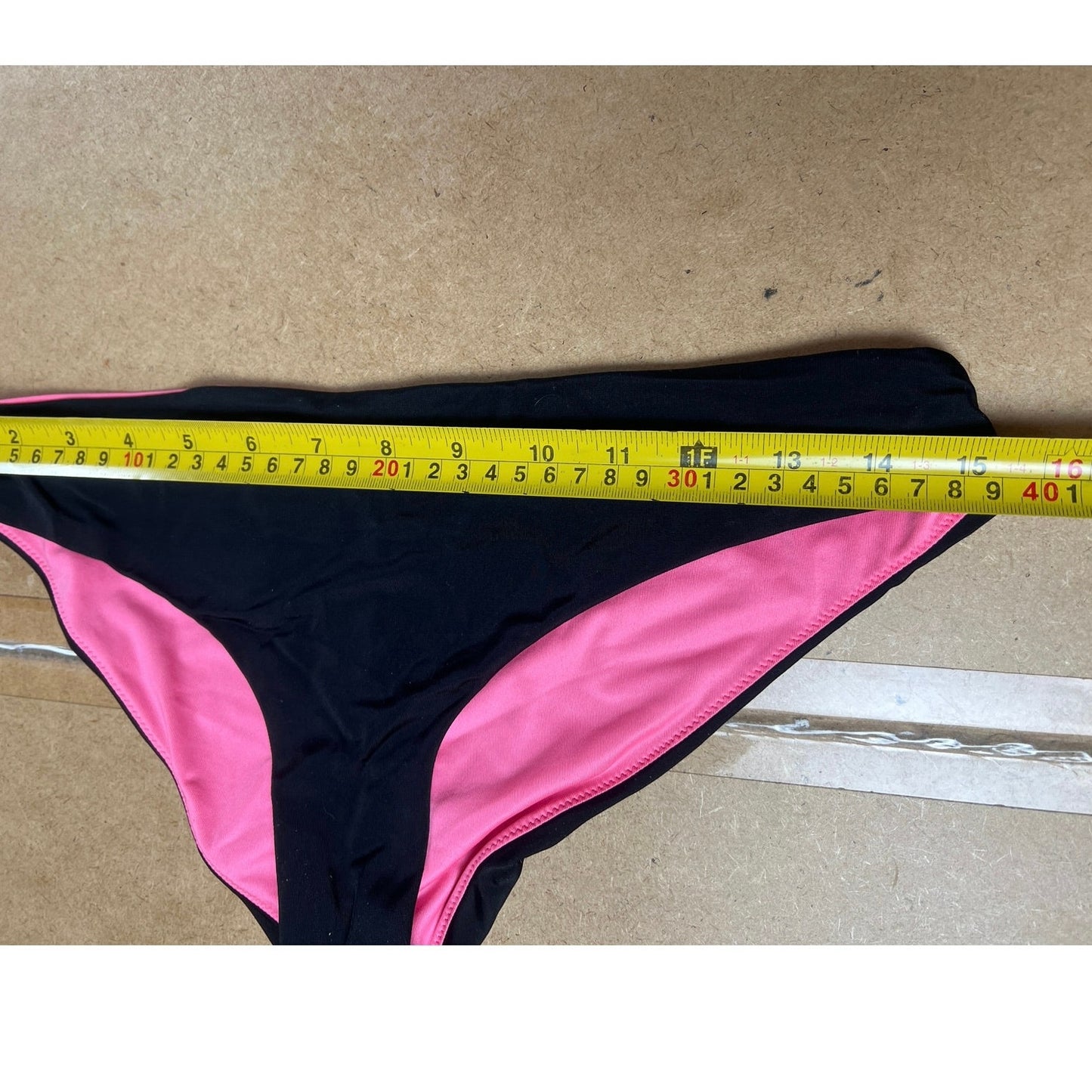 PINK Victoria's Secret Bottom Womens M Black Bikini Lined Elastic Waist Logo