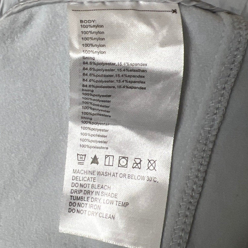 Baleaf 2XL Sky Blue 100% Nylon Front Quilted Long Sleeve Jacket