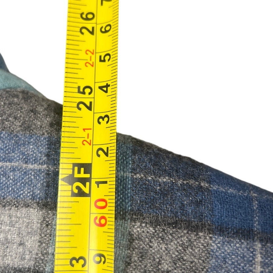 Pendleton Mens Medium Blue Button Up Wool Plaid Beach Boys Limited Edition