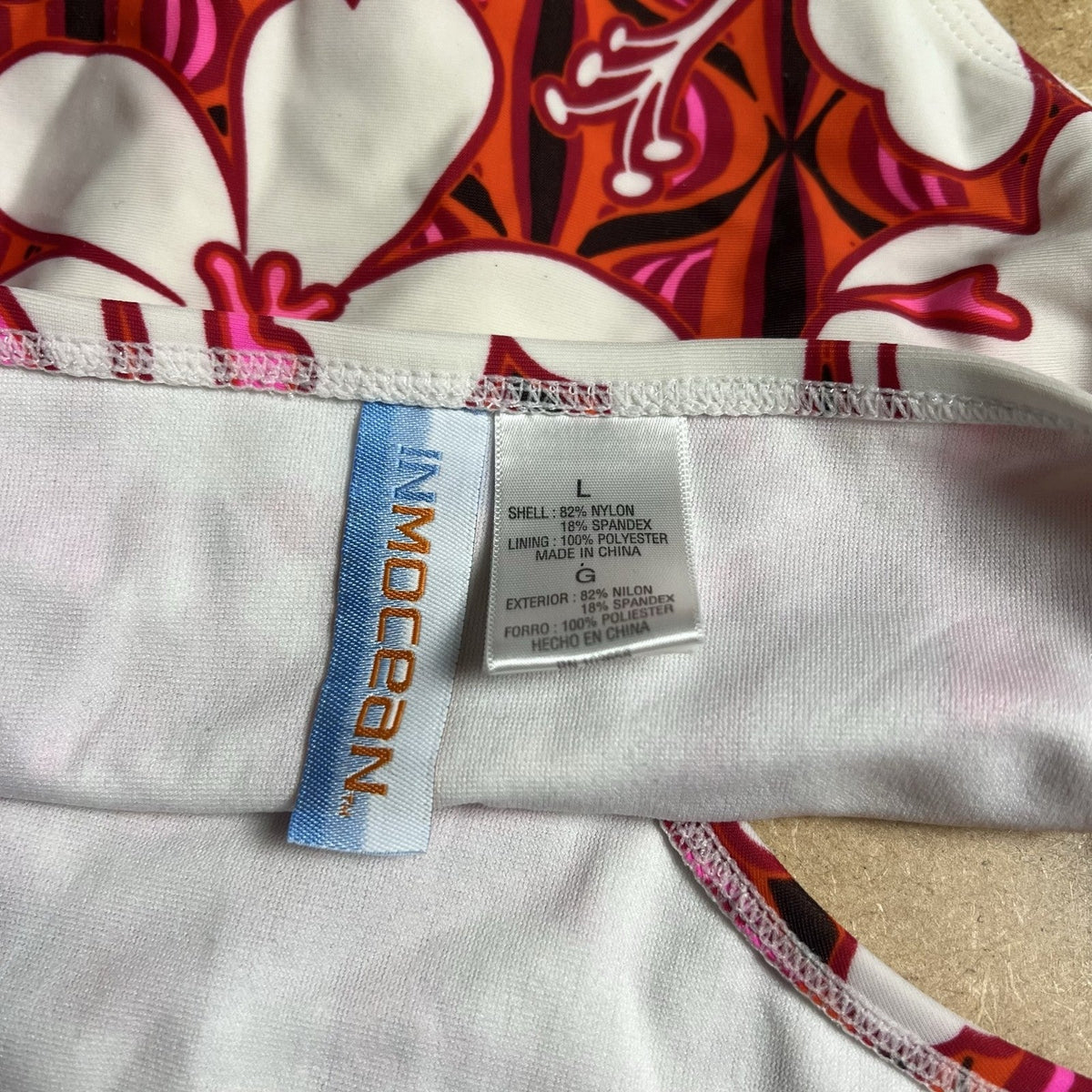 In Mocean Bottom Womens L Multicolor Floral Bikini Lined Adjustable Beaded