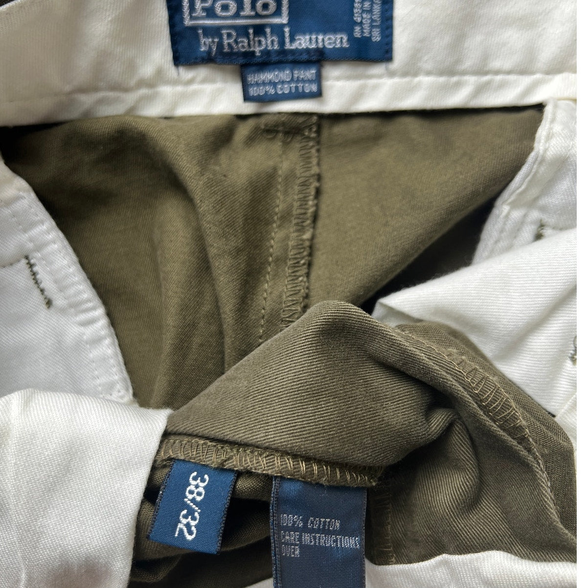 Polo Ralph Lauren Relaxed Fit Belted Pants Mens Military Green NWT 38/32