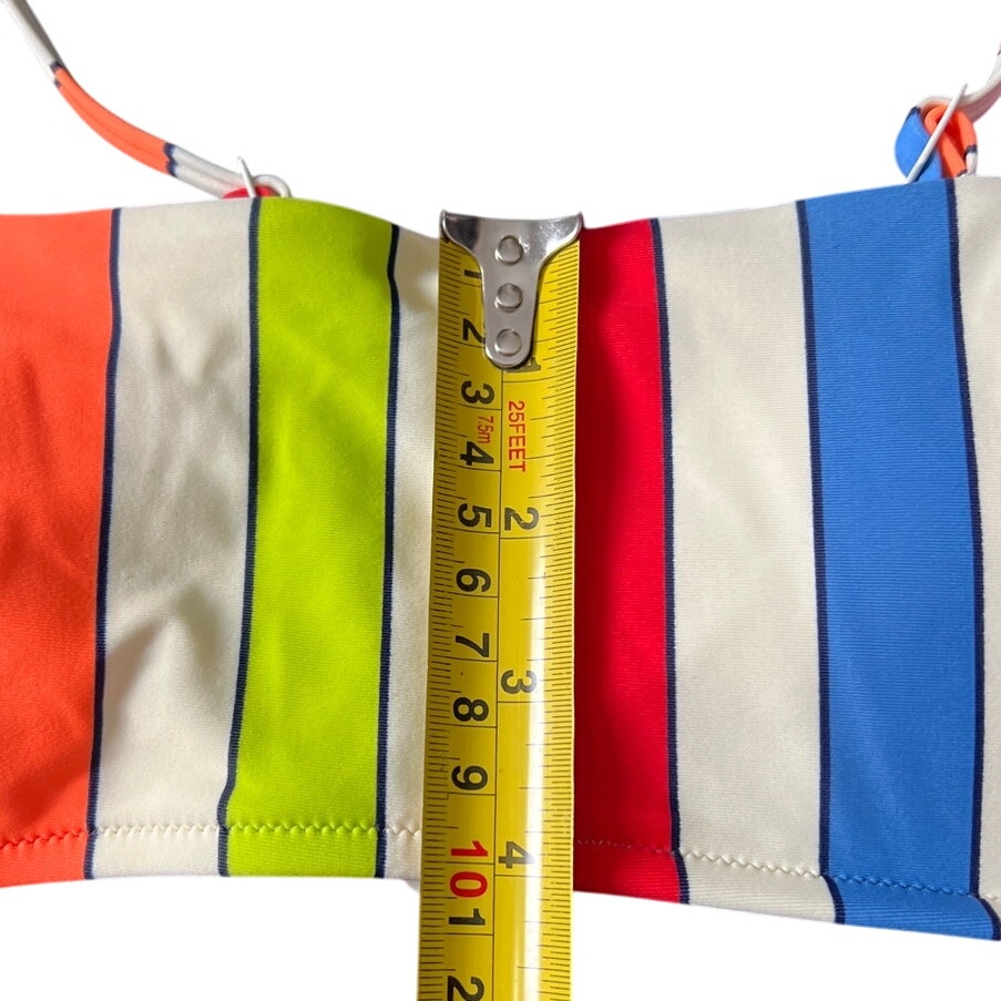 Aerie Striped Rainbow Bikini Set 2 Piece Swimsuit Medium M EUC