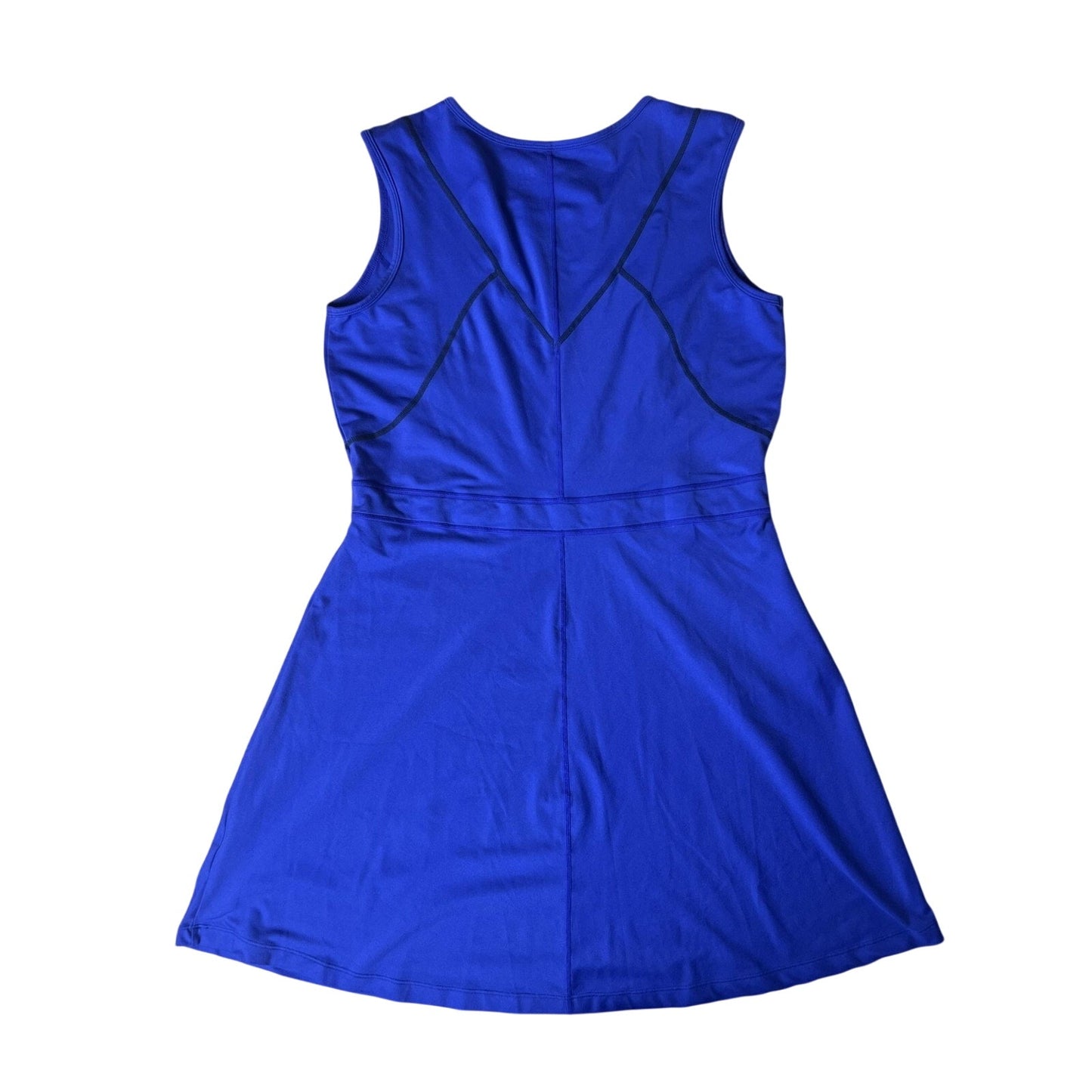 Title Nine Dress Womens XL Blue Tank Dress Fit & Flare Short Stretch Logo