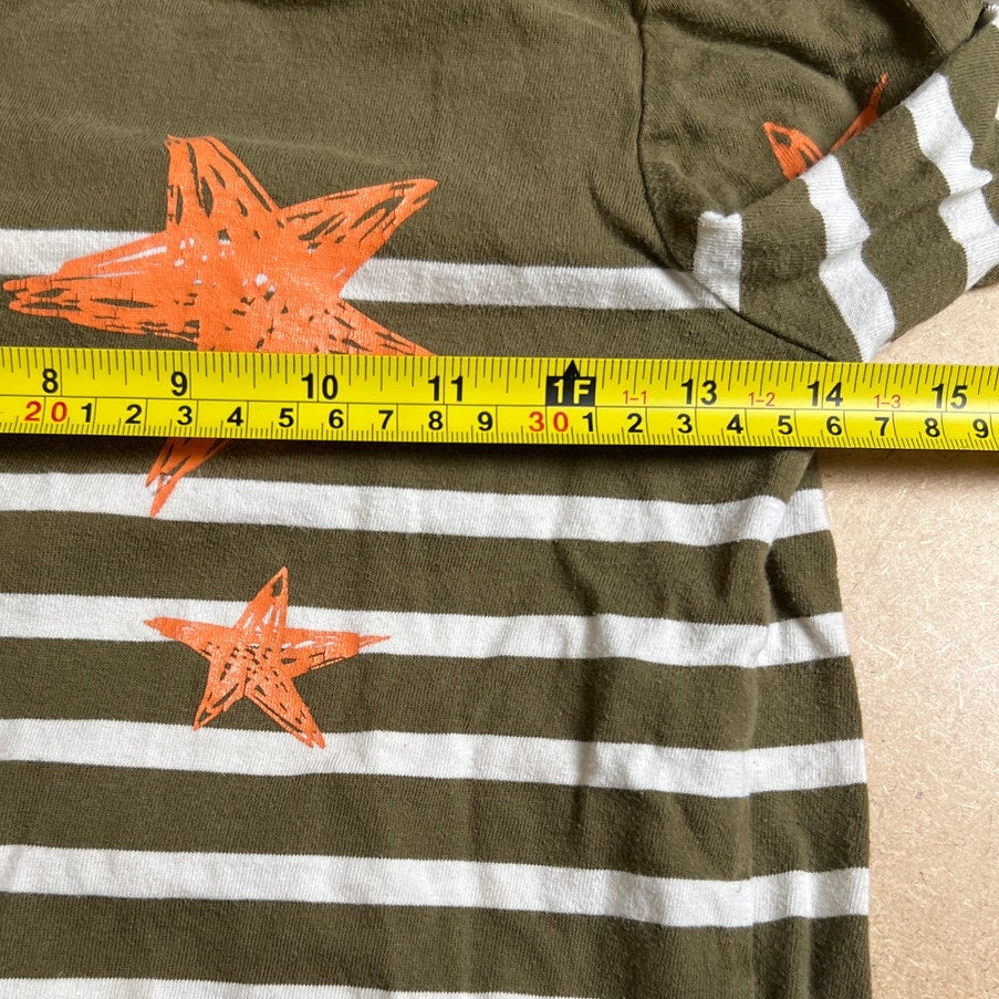 Mini Boden 6-7 Boys Green/White Long-Sleeve 100% cotton Shirt