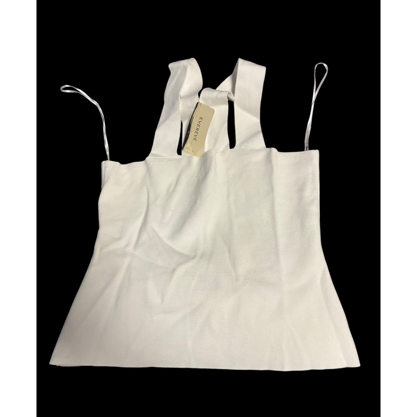 NWT EVEREVE Square Neck Racerback Tank Size Large White