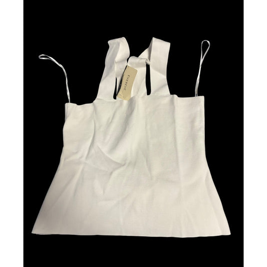 NWT EVEREVE Square Neck Racerback Tank Size Large White