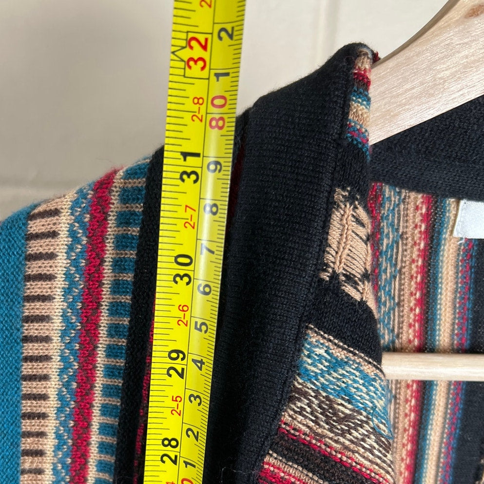 Orvis XS Southwest Aztec Cardigan Striped Multicolor Long