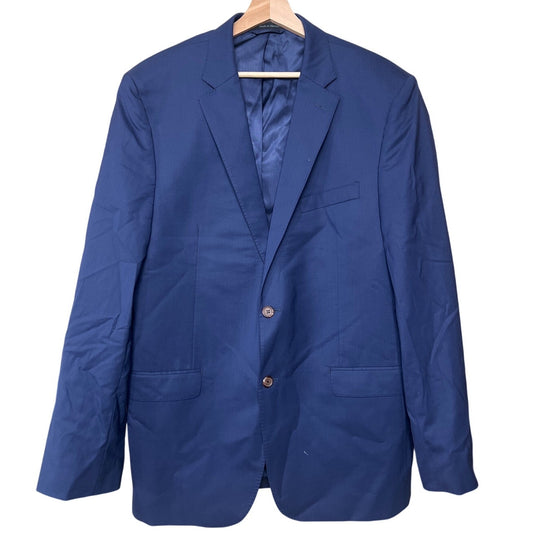 Ralph Lauren Macy's Men's Store Blue Blazer 46L 100% Wool
