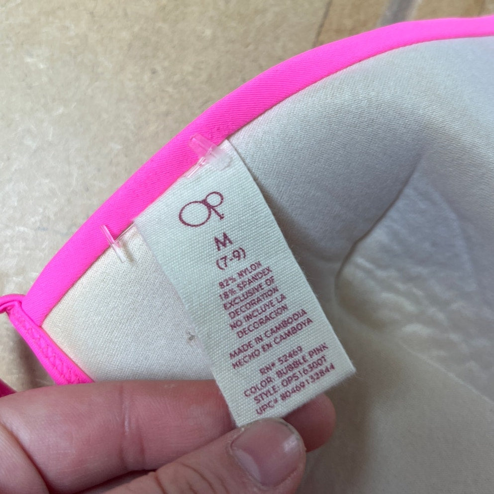 Y2K Ocean Pacific Hot Pink Bikini Top Size M